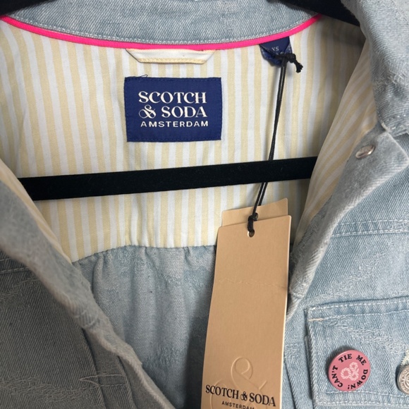 NWT scotch and soda oversized trucker denim jacket size XS - Picture 2 of 11